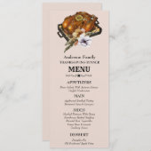 Rösttürkischer Erntedank  Menükarte (Vorne/Hinten)