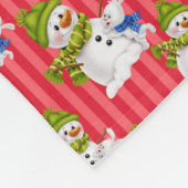 ROSW OF WHITE WINTER SNOWMEN FLEECEDECKE (Ecke)
