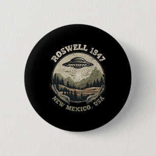Roswell 1947 Entführung New Mexico Ufo Vintage Auß Button