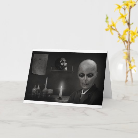 Roswell Alien Karte (Gelbe Blume)