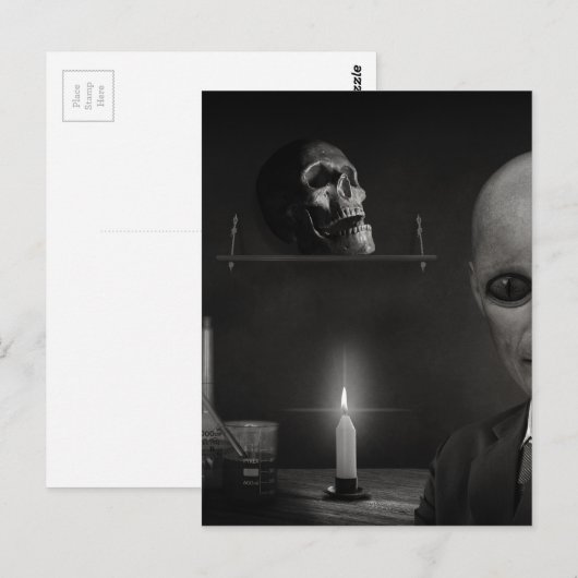 Roswell Alien Postkarte (Vorne/Hinten)