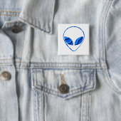 Roswell alien-Quadrat-Button Button (Beispiel)