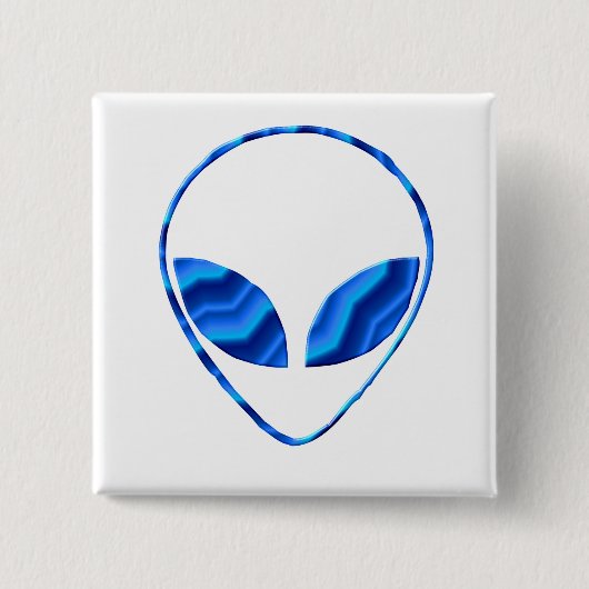 Roswell alien-Quadrat-Button Button (Vorderseite)