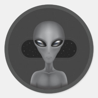 Roswell Alien (Sticker) Runder Aufkleber