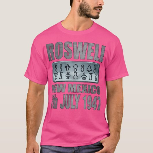 Roswell Alien Text Design T-Shirt (Vorderseite)