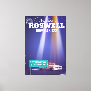 Roswell Außerirdische Autobahn Reiseposter Leinwanddruck