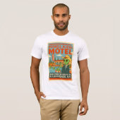 Roswell Außerirdischen Motel Retro Route 66 T-Shirt (Vorne ganz)