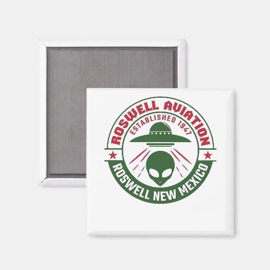 Roswell Aviation wurde 1947 gegründet Magnet (Vorderseite/Rückseite)