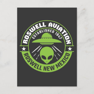 Roswell Aviation wurde 1947 gegründet Postkarte
