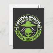 Roswell Aviation wurde 1947 gegründet Postkarte (Vorne/Hinten)