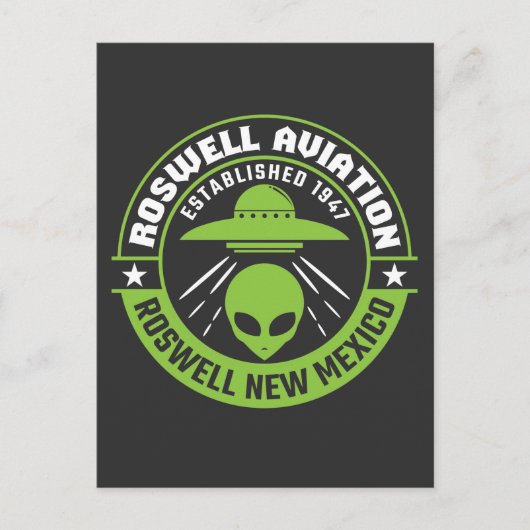Roswell Aviation wurde 1947 gegründet Postkarte (Vorderseite)