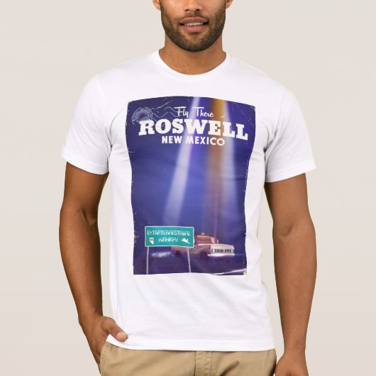 Roswell Extraterrestriale Highway-Poster T-Shirt (Vorderseite)
