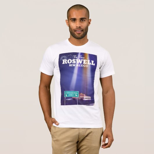 Roswell Extraterrestriale Highway-Poster T-Shirt (Vorne ganz)