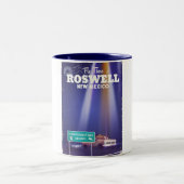 Roswell Extraterrestriale Highway-Poster Zweifarbige Tasse (Mittel)