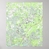 Roswell Georgia Map (1992) Poster (Vorne)