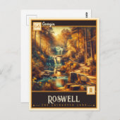 Roswell, Georgien | VINTAG Postkarte (Vorne/Hinten)