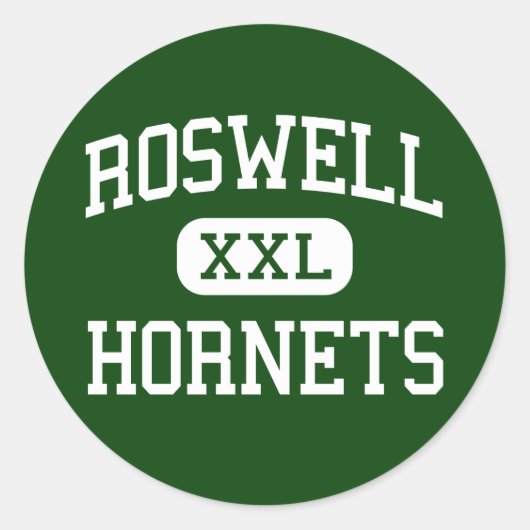 Roswell - Hornets - High School - Roswell Georgia Runder Aufkleber (Vorderseite)