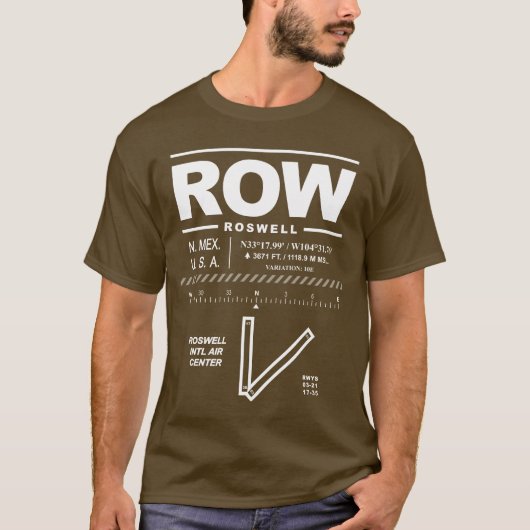 Roswell Int'l Air Centre Airport ROW T - Shirt (Vorderseite)