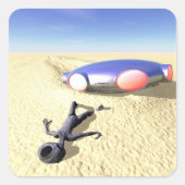 Roswell like UFO Crash Sticker (Vorderseite)