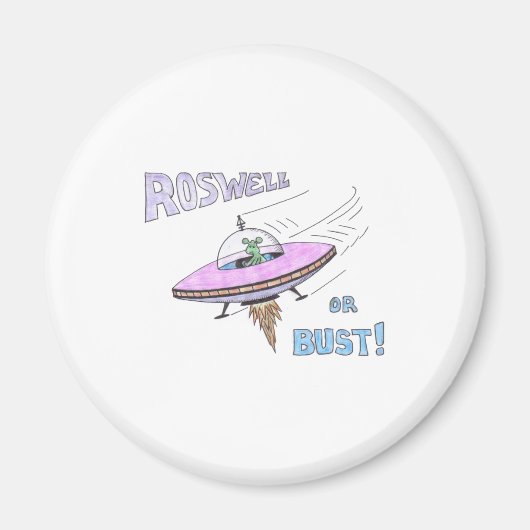 ROSWELL-Magnet (weiß) Magnet (Vorne)