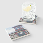 Roswell Mill Sign, Roswell Georgia, Steinuntersetzer (Seitenansicht)