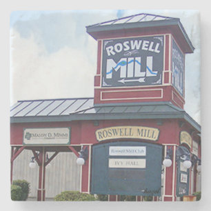 Roswell Mill Sign, Roswell Georgia, Steinuntersetzer