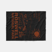 Roswell National Park Ufo Flying Saucer Aliens _1  Fleecedecke (Vorderseite (Horizontal))