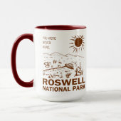 Roswell National Park UFO Flying Saucer Außerirdis Tasse (Links)