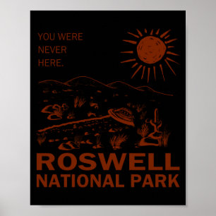 Roswell Nationalpark UFO fliegende Untertasse Auße Poster