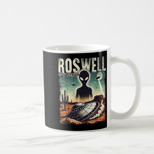 Roswell New Mexico 1947 Alien Abduction Ufo Crash Kaffeetasse (Rechts)