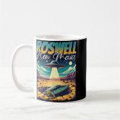 Roswell New Mexico 1947 Alien Abduction Ufo Crash Kaffeetasse (Links)