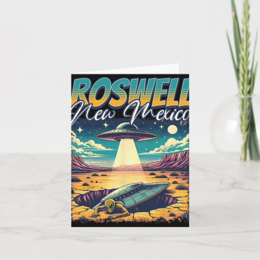 Roswell New Mexico 1947 Alien Abduction Ufo Crash Karte (Vorderseite)