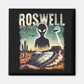 Roswell New Mexico 1947 Alien Abduction Ufo Crash Magnet (Vorne)