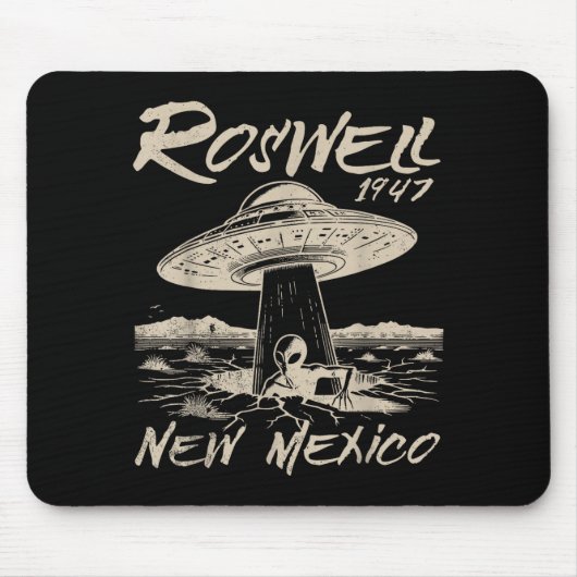 Roswell New Mexico 1947 Alien Abduction Ufo Crash Mousepad (Vorne)