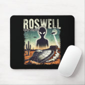 Roswell New Mexico 1947 Alien Abduction Ufo Crash Mousepad (Mit Mouse)