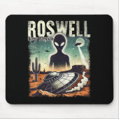 Roswell New Mexico 1947 Alien Abduction Ufo Crash  Mousepad (Vorne)