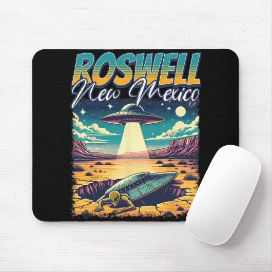 Roswell New Mexico 1947 Alien Abduction Ufo Crash  Mousepad (Mit Mouse)