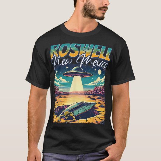 Roswell New Mexico 1947 Alien Abduction Ufo Crash T-Shirt (Vorderseite)