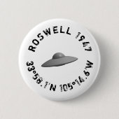 Roswell New Mexico Abzeichen Button (Vorderseite)