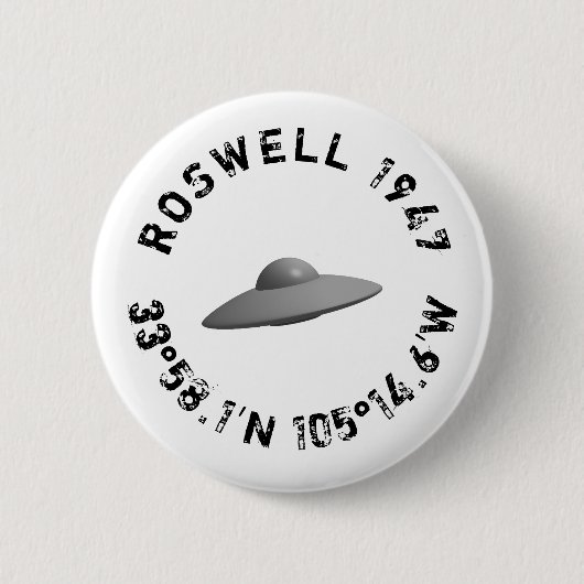 Roswell New Mexico Abzeichen Button (Vorderseite)