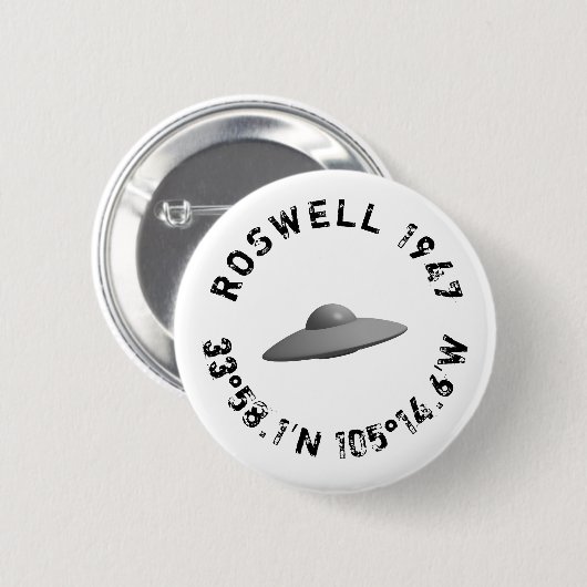 Roswell New Mexico Abzeichen Button (Vorne & Hinten)