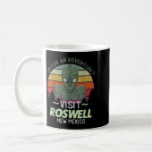 Roswell New Mexico Alien Head Funny Souvenir Quote Kaffeetasse (Links)