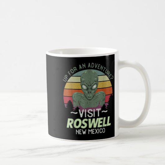 Roswell New Mexico Alien Head Funny Souvenir Quote Kaffeetasse (Rechts)