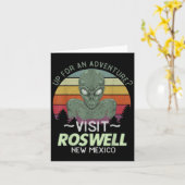 Roswell New Mexico Alien Head Funny Souvenir Quote Karte (Gelbe Blume)