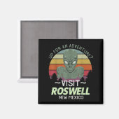 Roswell New Mexico Alien Head Funny Souvenir Quote Magnet (Vorderseite/Rückseite)