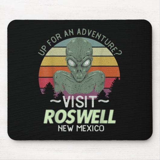 Roswell New Mexico Alien Head Funny Souvenir Quote Mousepad (Vorne)