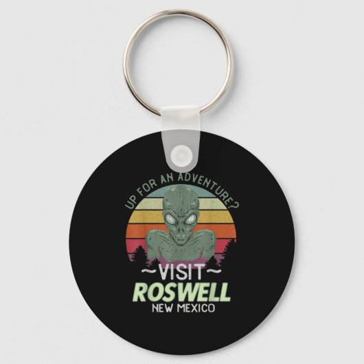 Roswell New Mexico Alien Head Funny Souvenir Quote Schlüsselanhänger (Vorderseite)