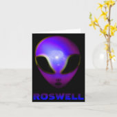 Roswell New Mexico Alien  Karte (Gelbe Blume)