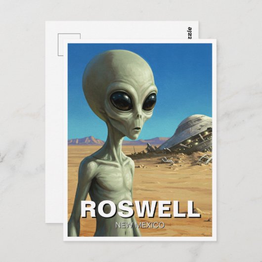 Roswell New Mexico Alien Postkarte (Vorne/Hinten)