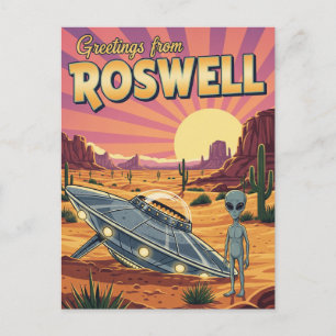 Roswell New Mexico Alien Postkarte
